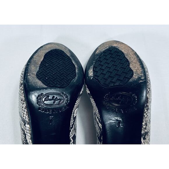 Salpy Geneva Snake Skin Ankle Booties Sz-7 Casual Dressy Versatile - Picture 7 of 7